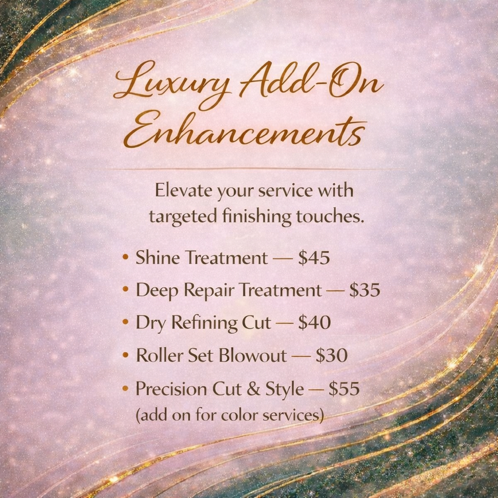 Luxury Add-on Enhancements at Creative Chemistry Salon in Katy, TX