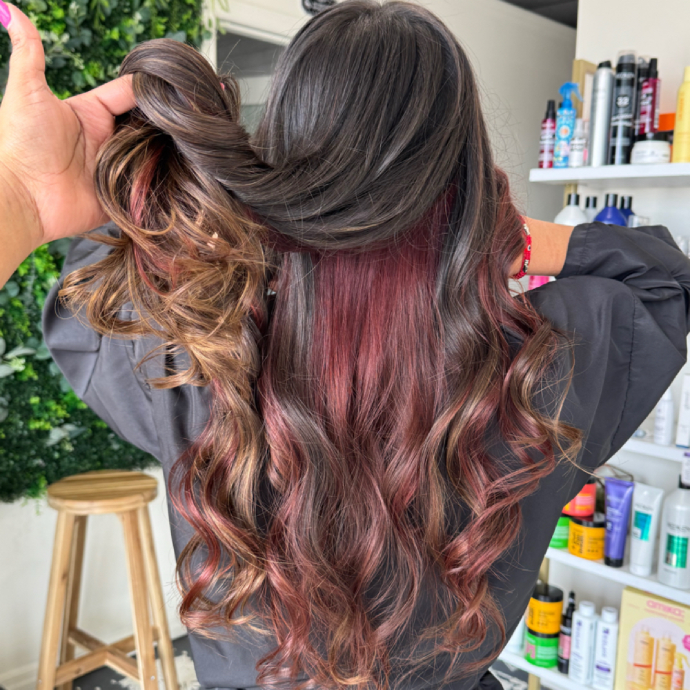 Peekaboo Hair Color at Claudia’s Beauty Bar in Sebastian, FL