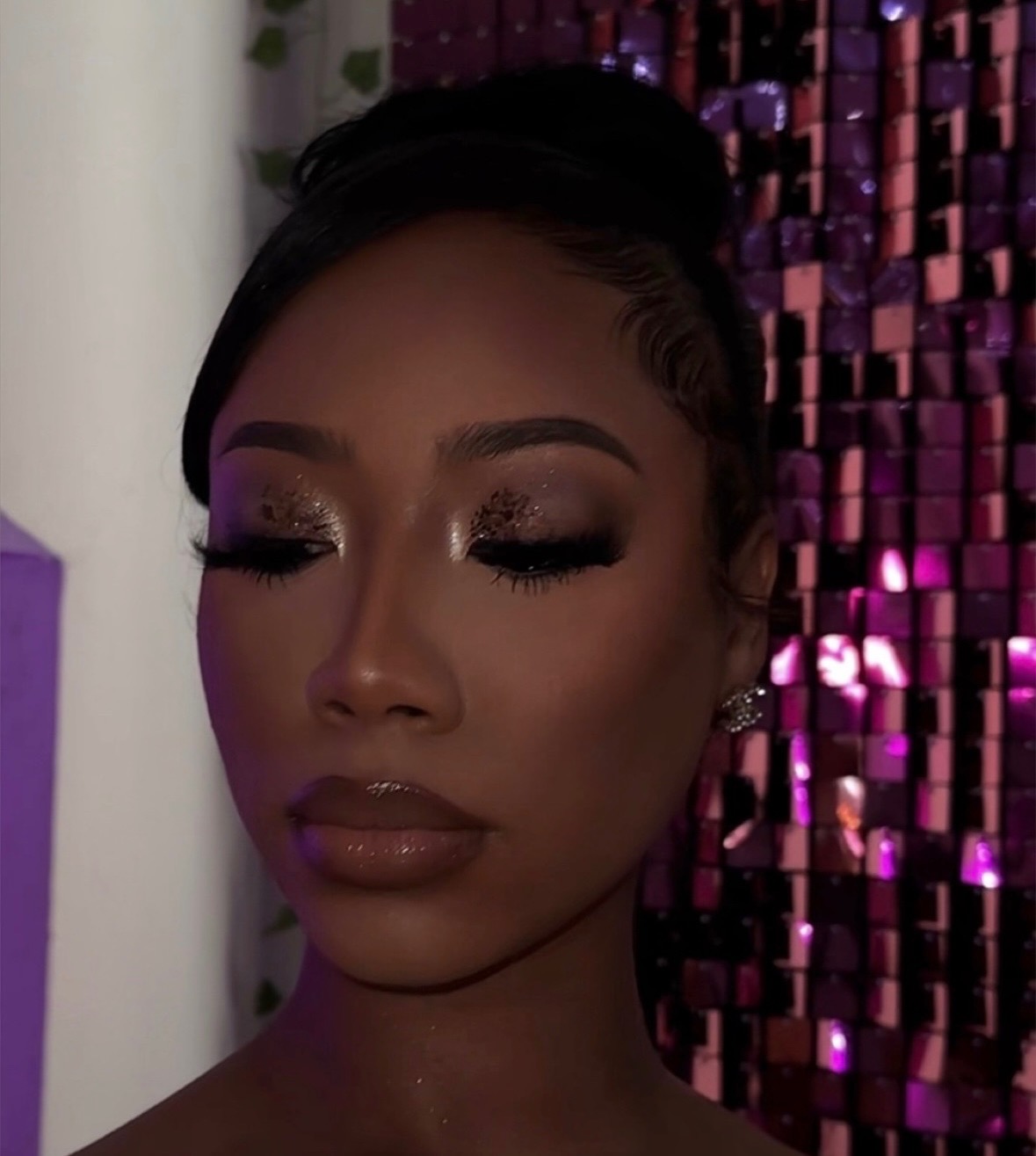 Full Glam With Glitter at Dajanay Luxe Beauty in Virginia Beach, VA