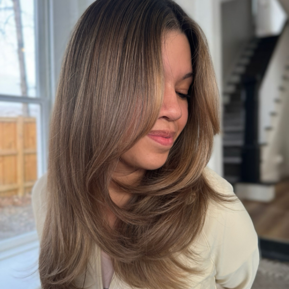 Partial Balayage at Tima’s Hair studio in Alexandria, VA