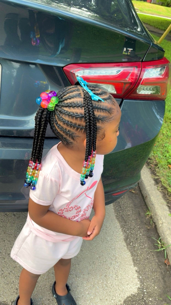 Braided Ponytail with Front Ponys