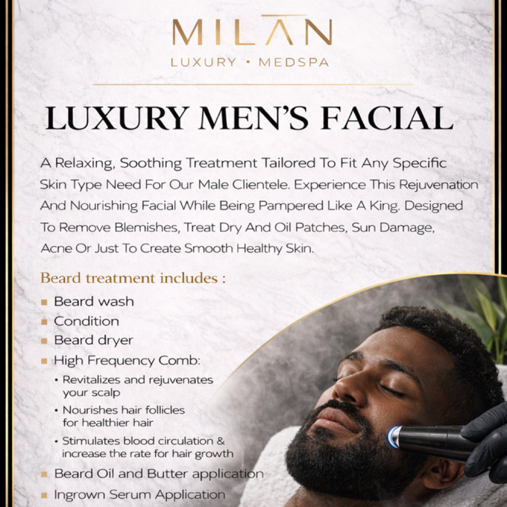 Luxury Mens Facial at Milan Luxury Medspa in Spring, TX