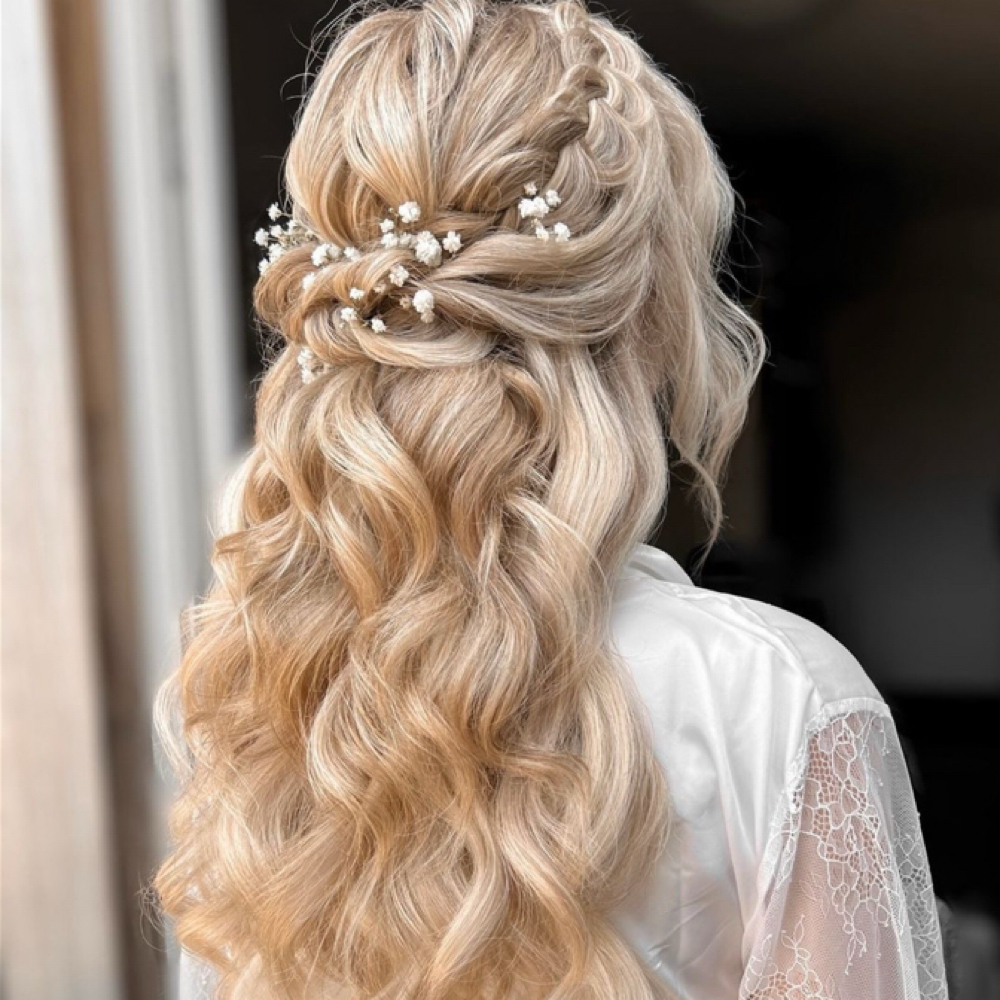 Half Up Half Down Style at Nevaeh’s Midnight Beauty in Shirleysburg, PA