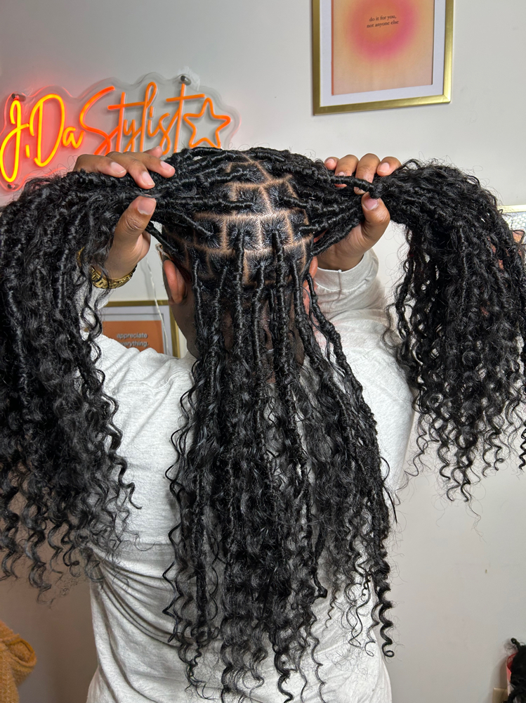 Mid-Back Bohemian Locs at J.Dastylist Braiding & More in Morgantown, WV