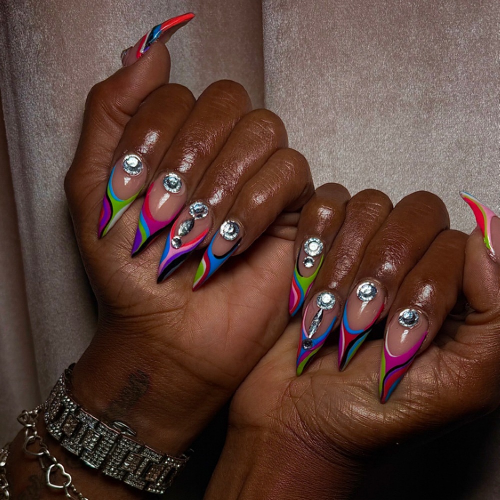 French Tip Freestyle at Ave88 Nail Studio in Lewisville, TX