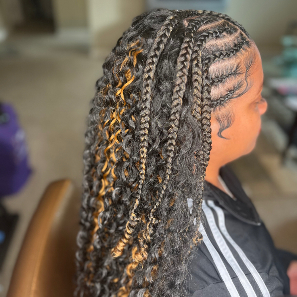 Braids In Front/Sew In Back