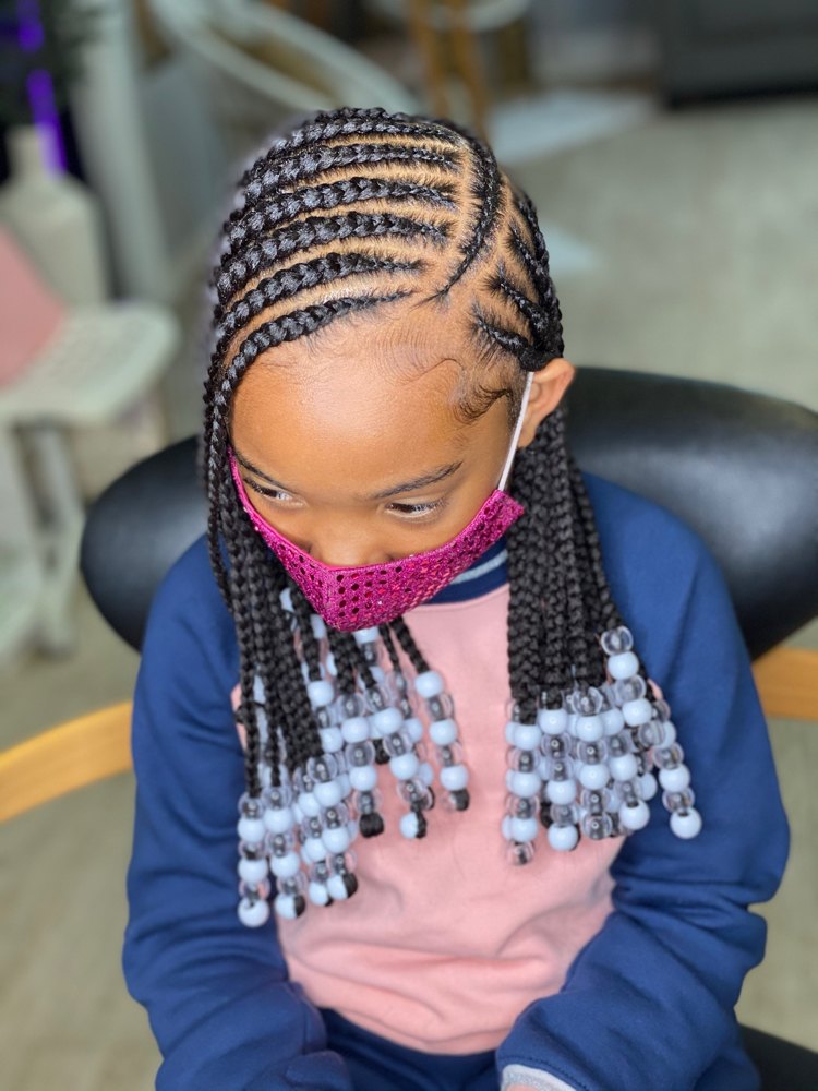 Little Girl Tribal Braids W/ Beads