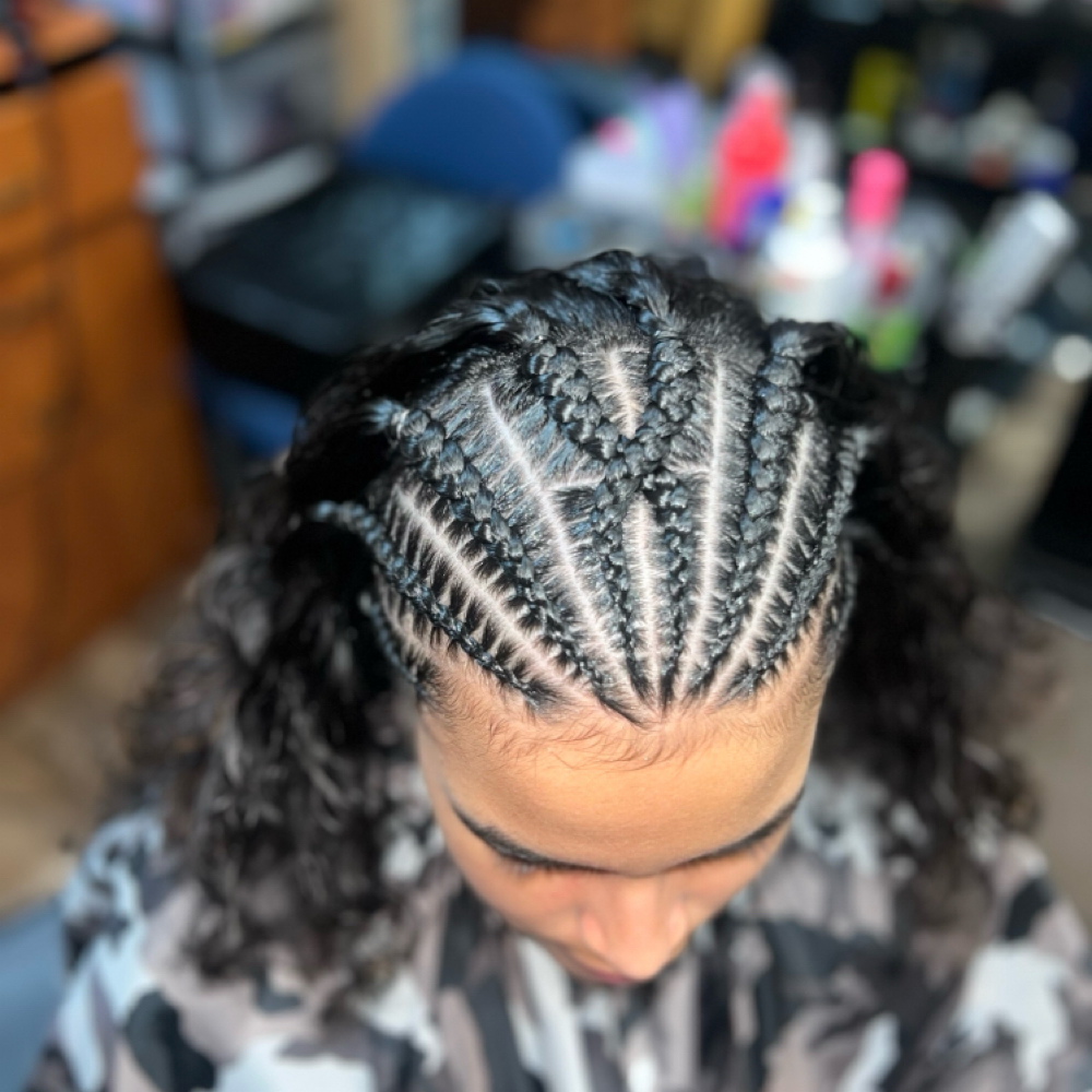 Front Half Of Head Braided at BraidsByQuise in Tempe, AZ