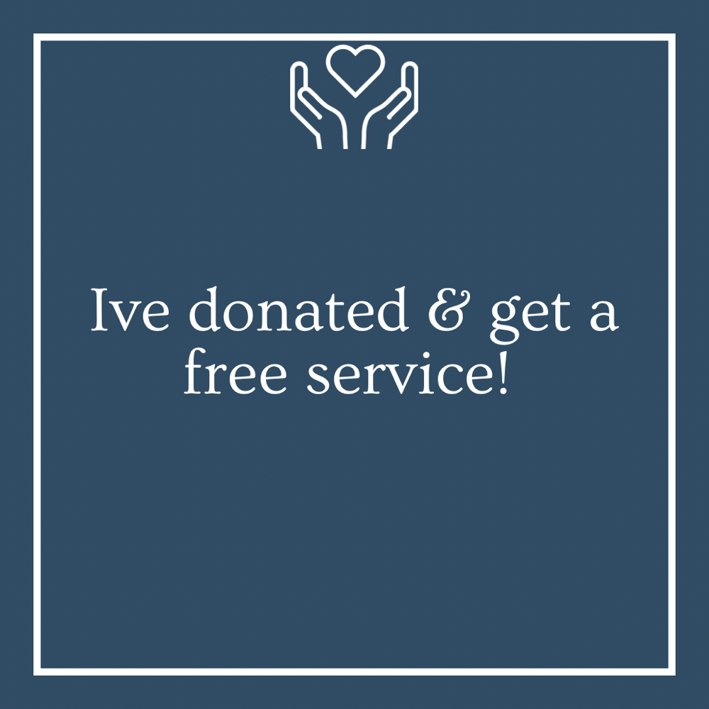 I Donated - I Get A Free Service