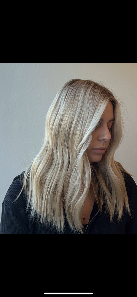 Bleach- root touch up & tone