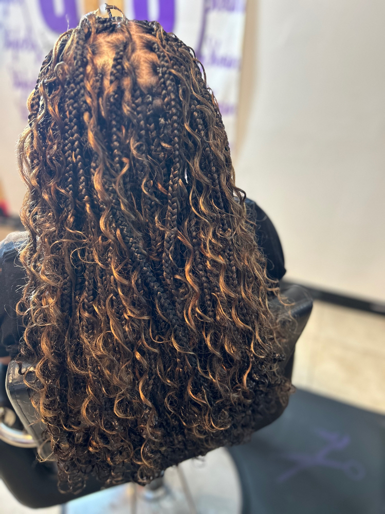 Medium Boho Knotless Braids