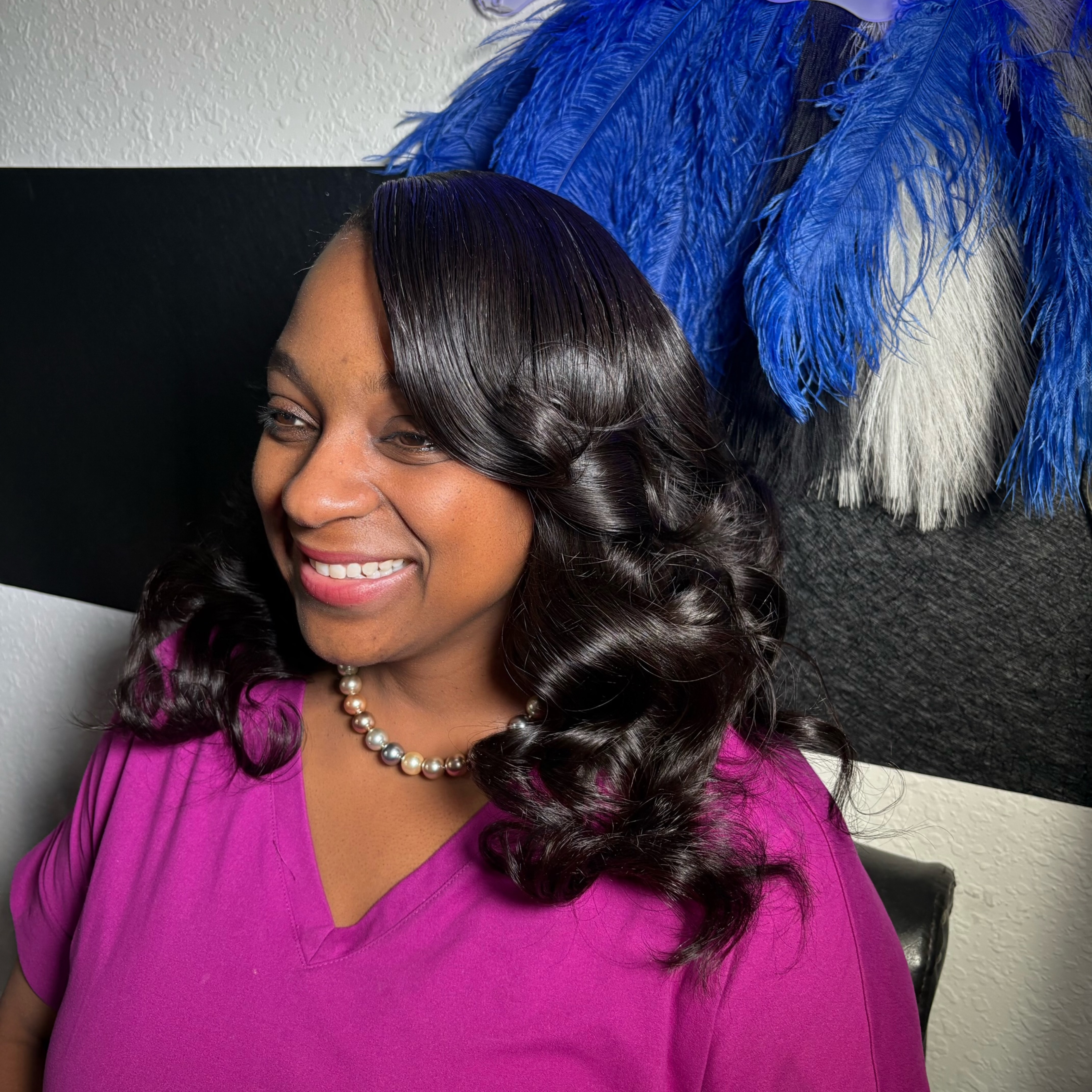 16/18 with sewin leave out at Haiir by Sheree in Spring, TX