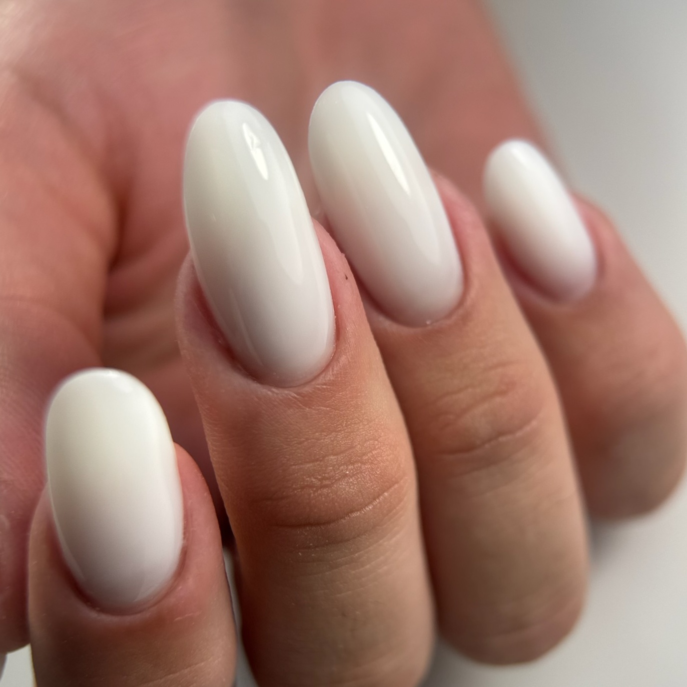 Hard gel extension at The Nailstation in San Francisco, CA