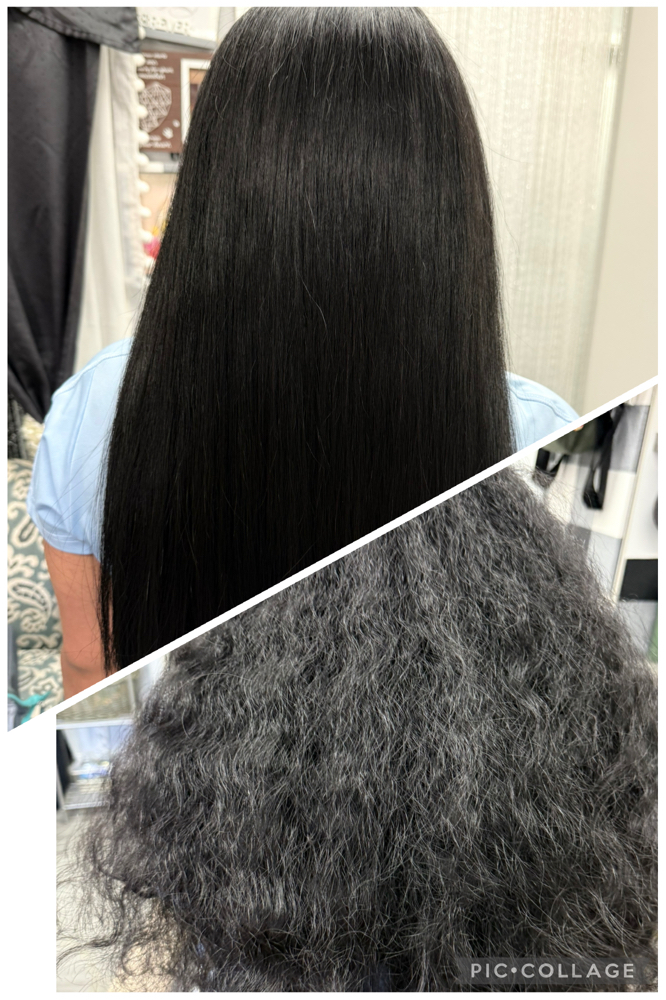 Blowout Flar Iron Curly Hair