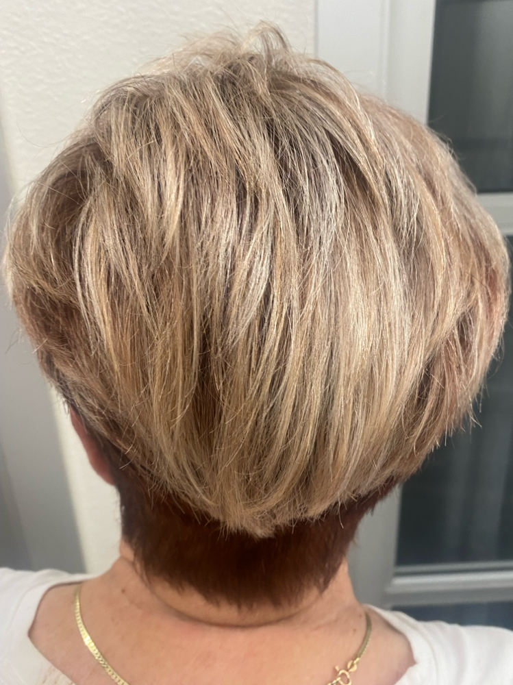 Partial Weave, Touch-Up & Haircut at Veronica Rivera Panno in CA, CA