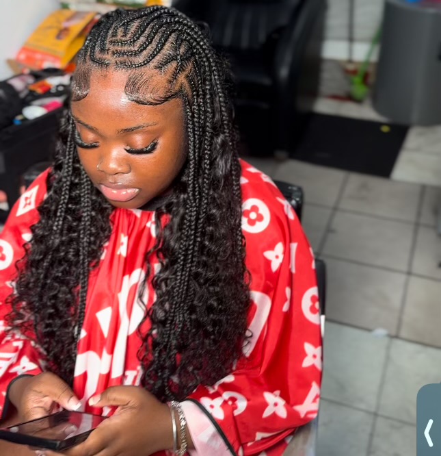 Half Up Sew In Weave In Back
