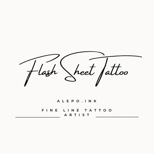 Flash Sheet Fine Line Tattoo