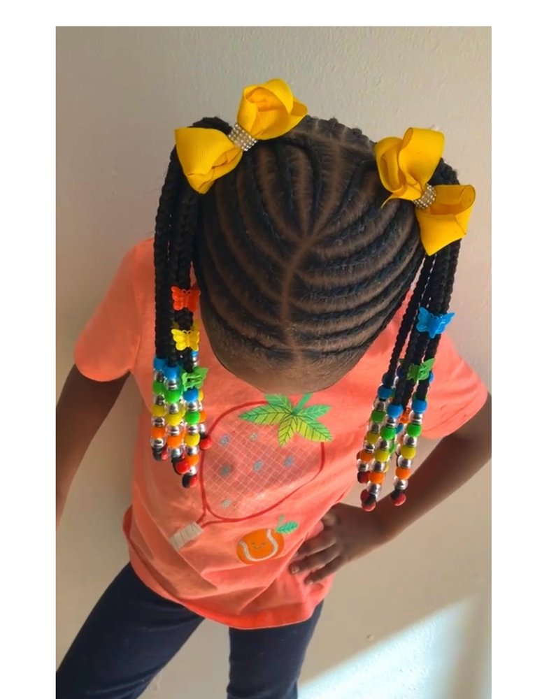 Braided Pony's & Braided down back
