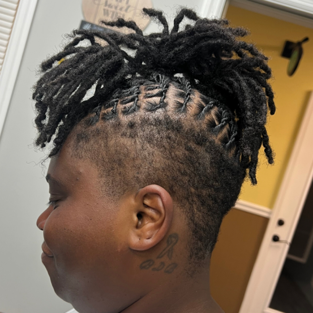 Half Fade Length + Advanced Style at Goddess Glow Loc Studio in Chattanooga, TN