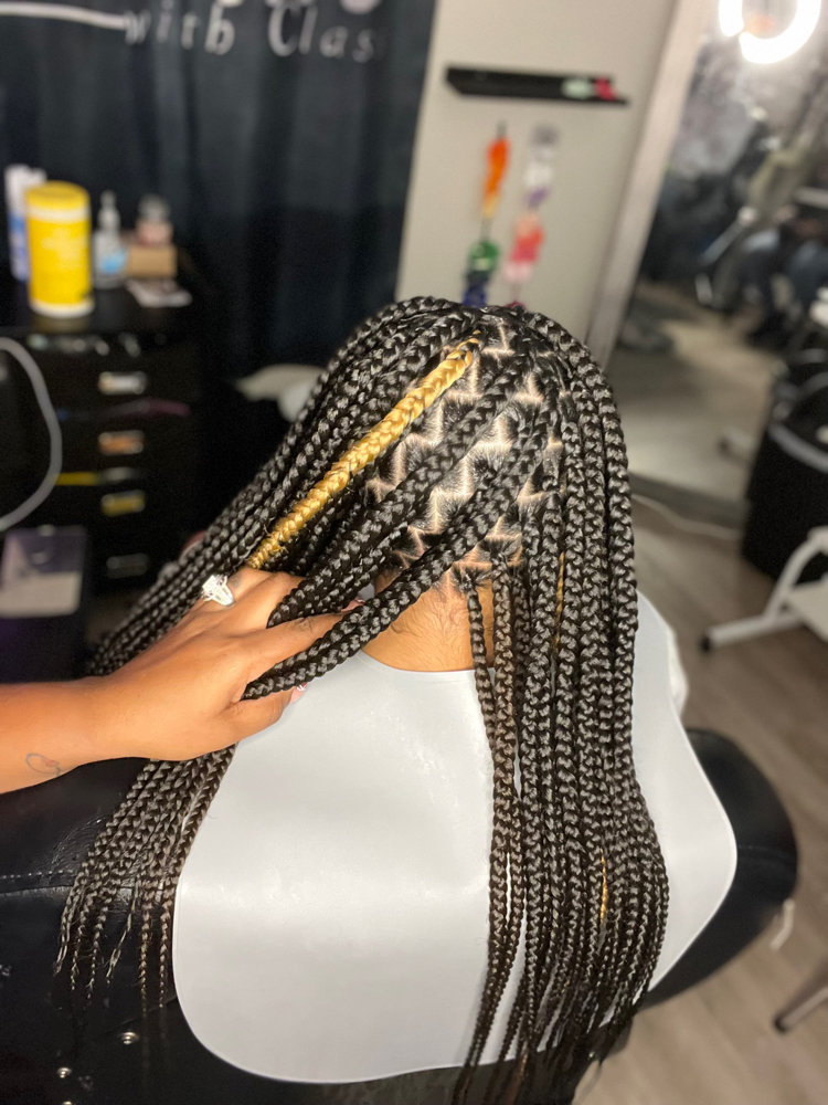 Smedium Knotless Braids (midback)