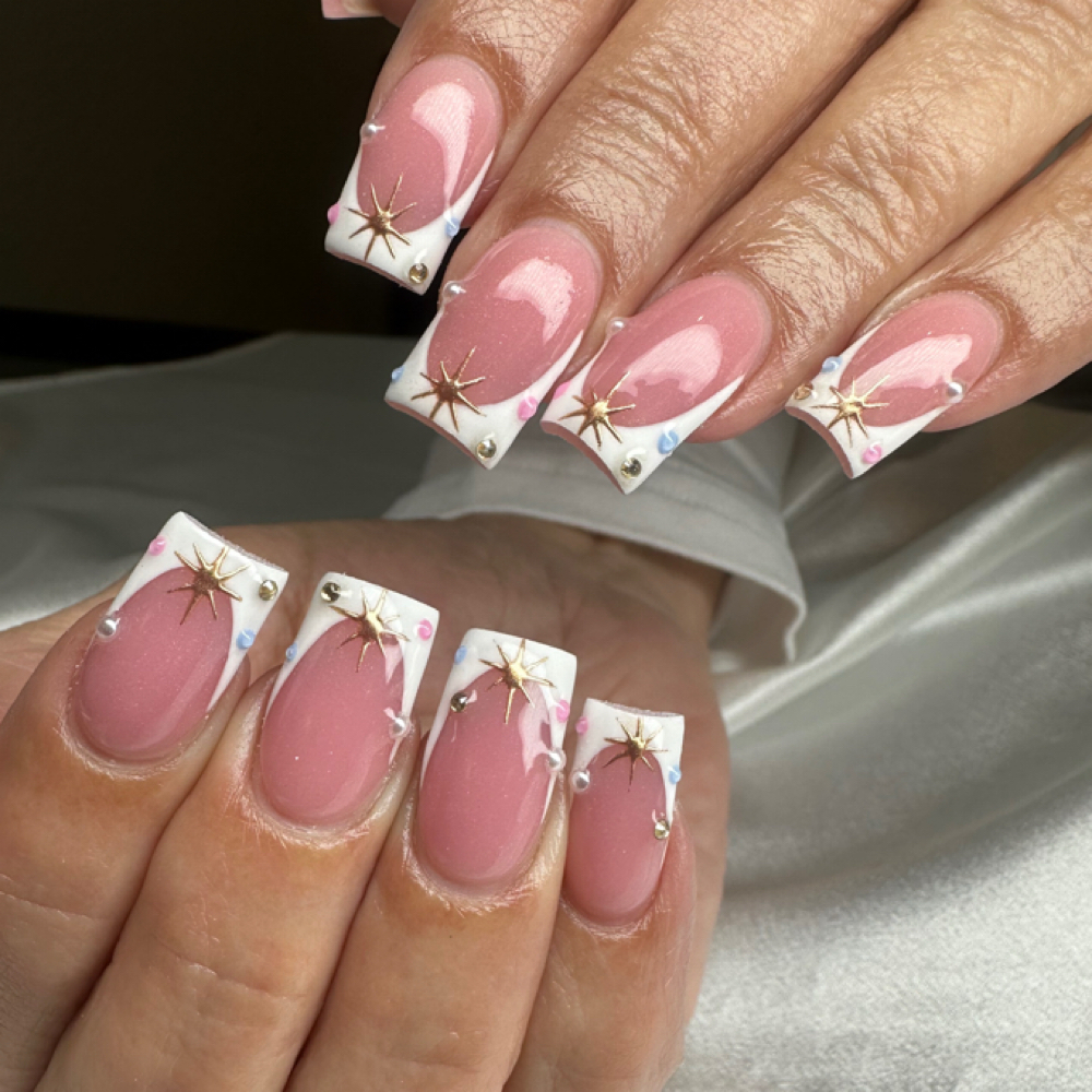 Polygel Medium Full Set at Studio Bae Esthetics in Modesto, CA