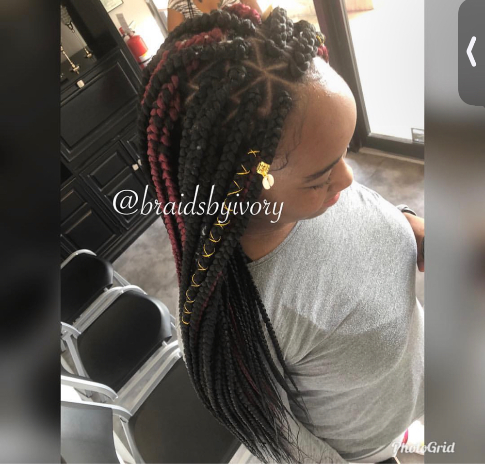 Jumbo Box Braids(waist-length)