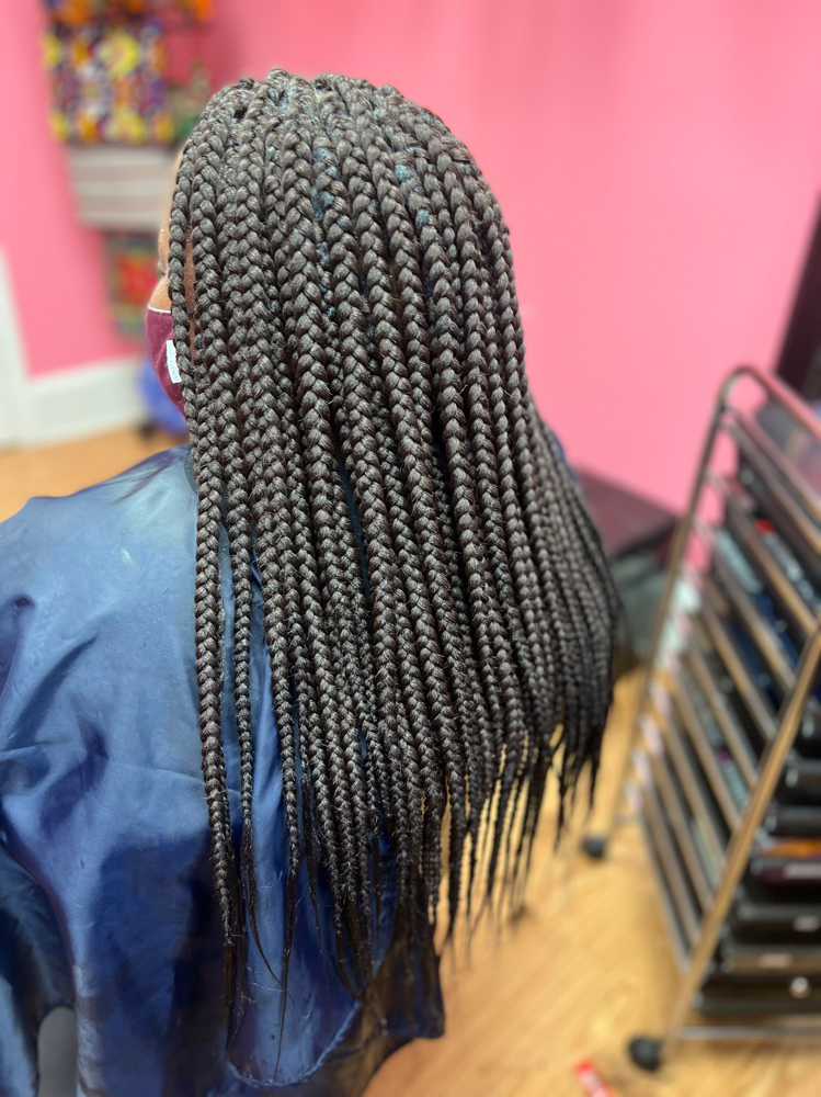 Large Box Braids Shoulder Length