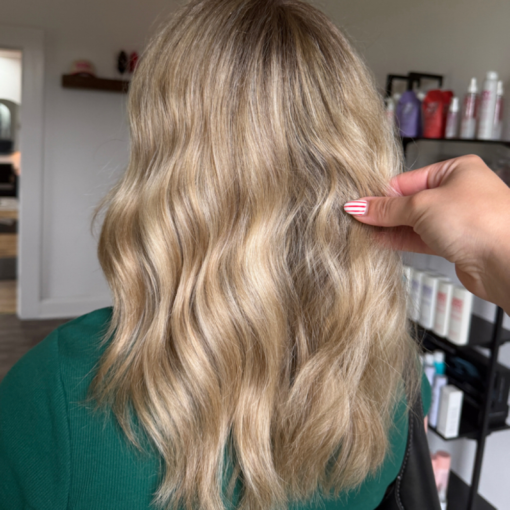 Root Color W/ Full Highlight at Gloss Salon and Spa in Louisville, KY