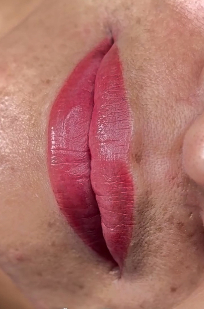 Full Lip Blush at Jane Rozier Permanent Makeup & Esthetics in Bellevue, NE