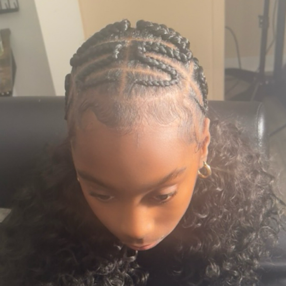 4 Feed-in braids at Royal Miss Braids and Beauty in Battle Creek, MI