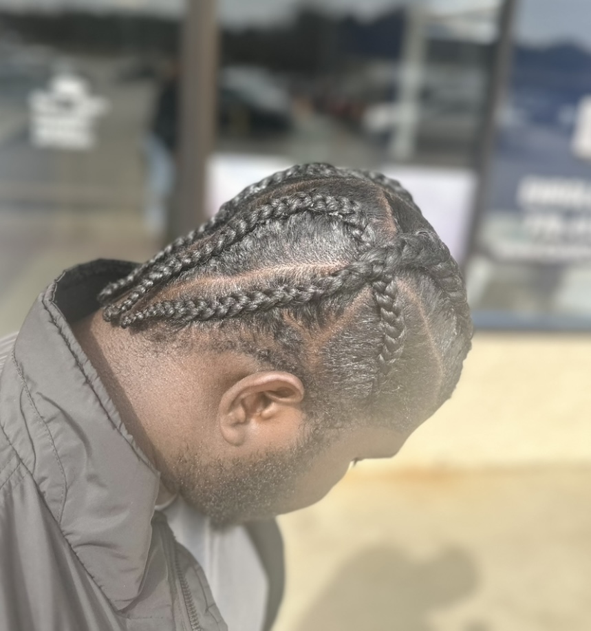 Male Braids With Design