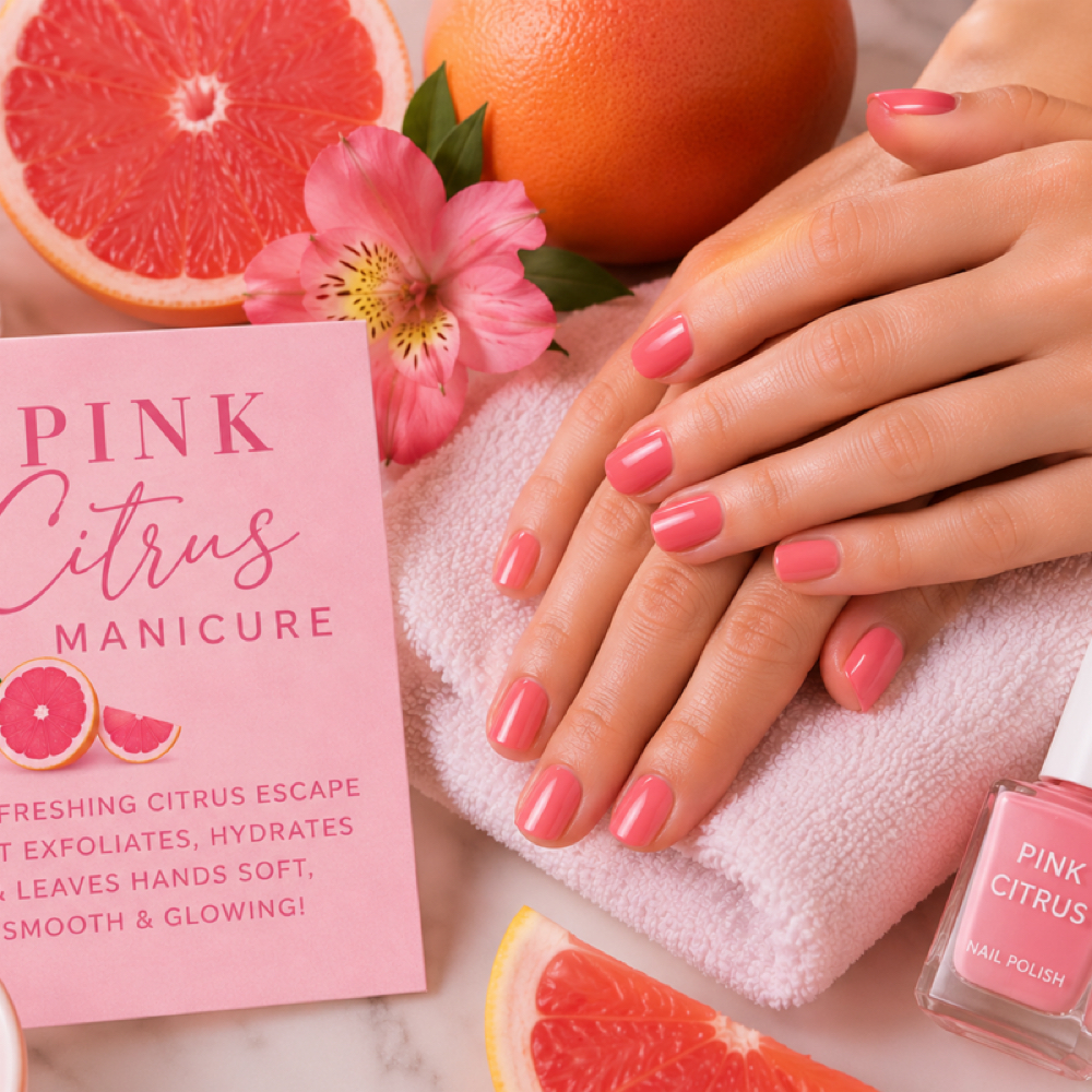 Pink Citrus Manicure at Pretty & Pink in Fort Myers, FL