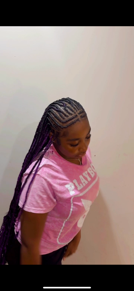 Braids In Front /Knotless In Back