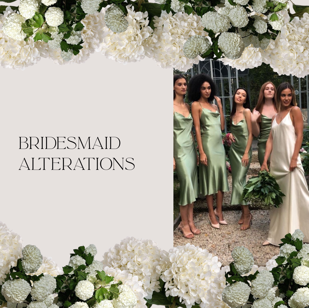 Bridesmaid Dress Alterations at Dainty Bridal Alterations in Upland, CA