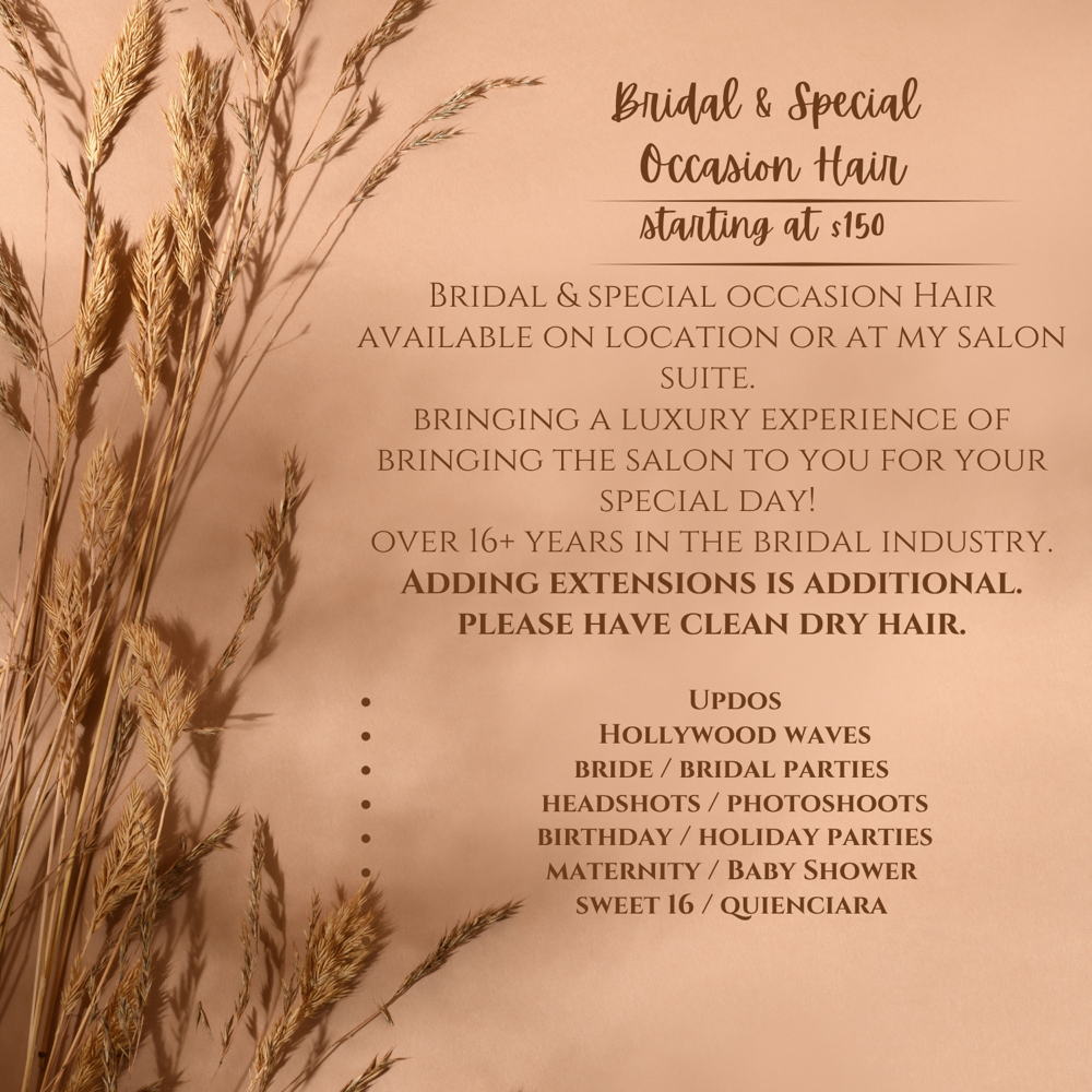 Bridal / Special Occasian Hair