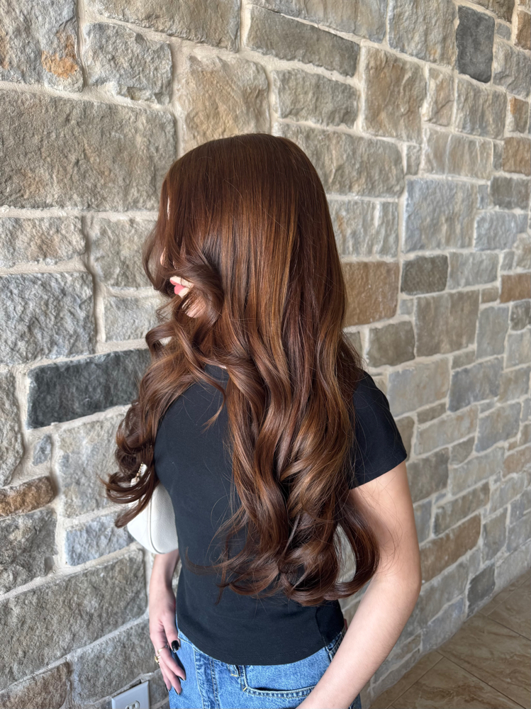 One Length Cut + Face Framing at born222dye in Irving, TX