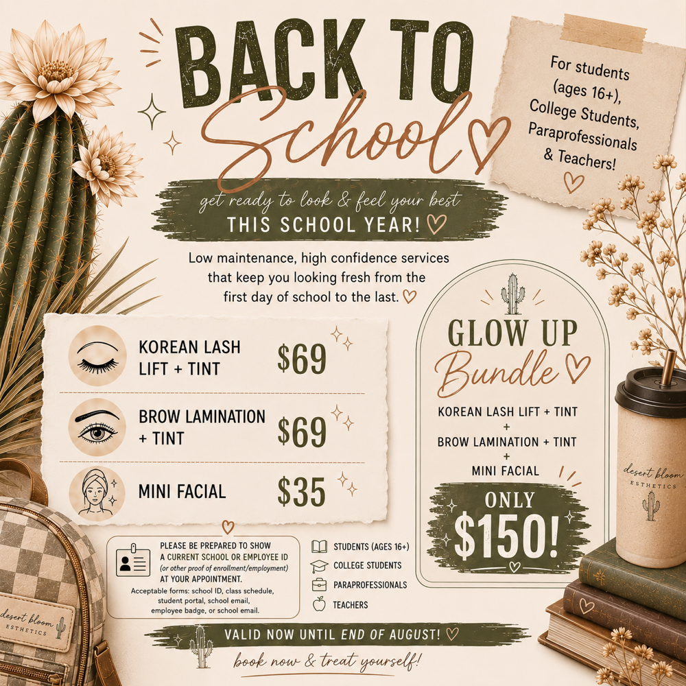 BACK2SCHOOL: MINI FACIAL at Desert Bloom Esthetics in Tulsa, OK