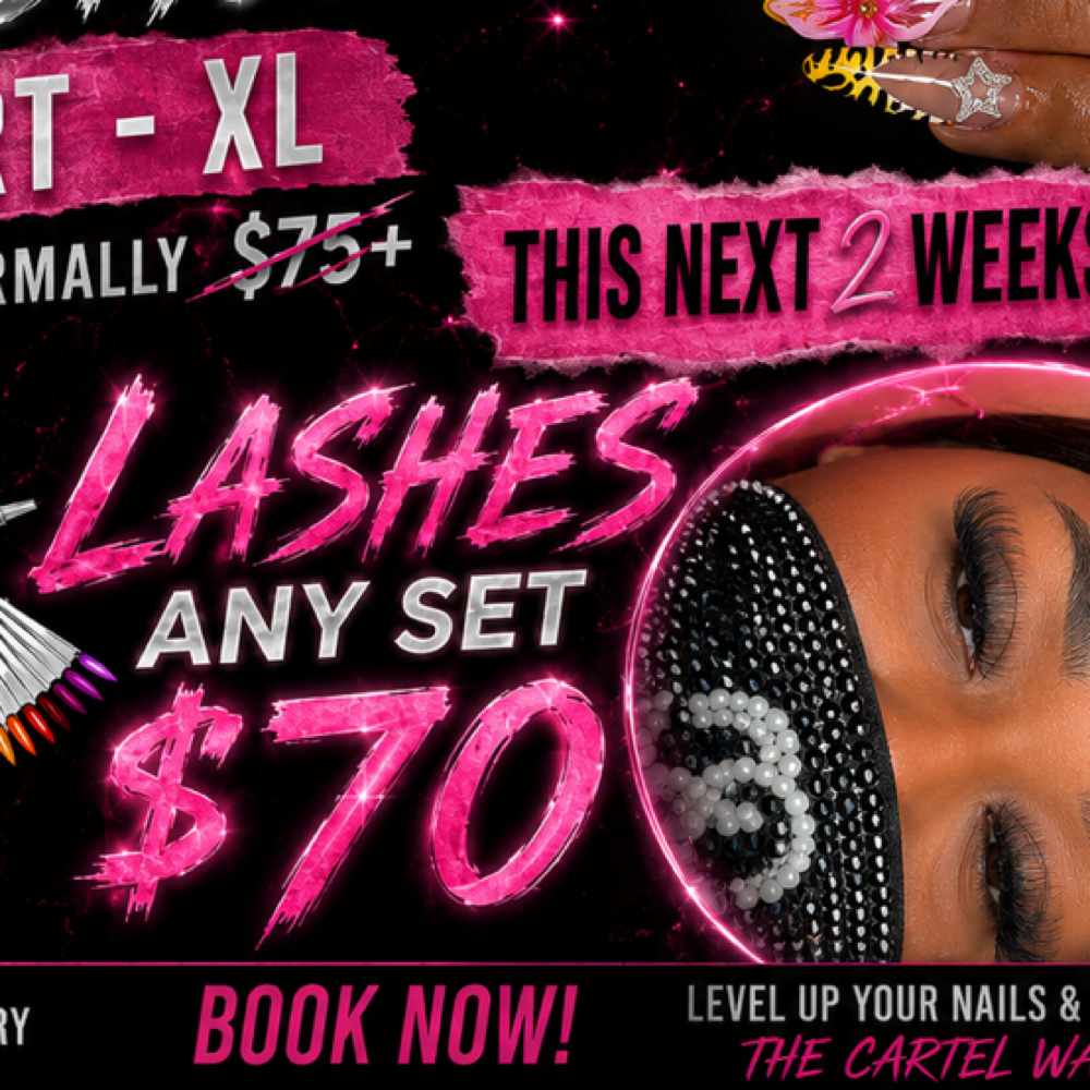 $70 HYBRID OR VOLUME LASHES! at Nailz x Lash Cartel by Ry in San Antonio, TX