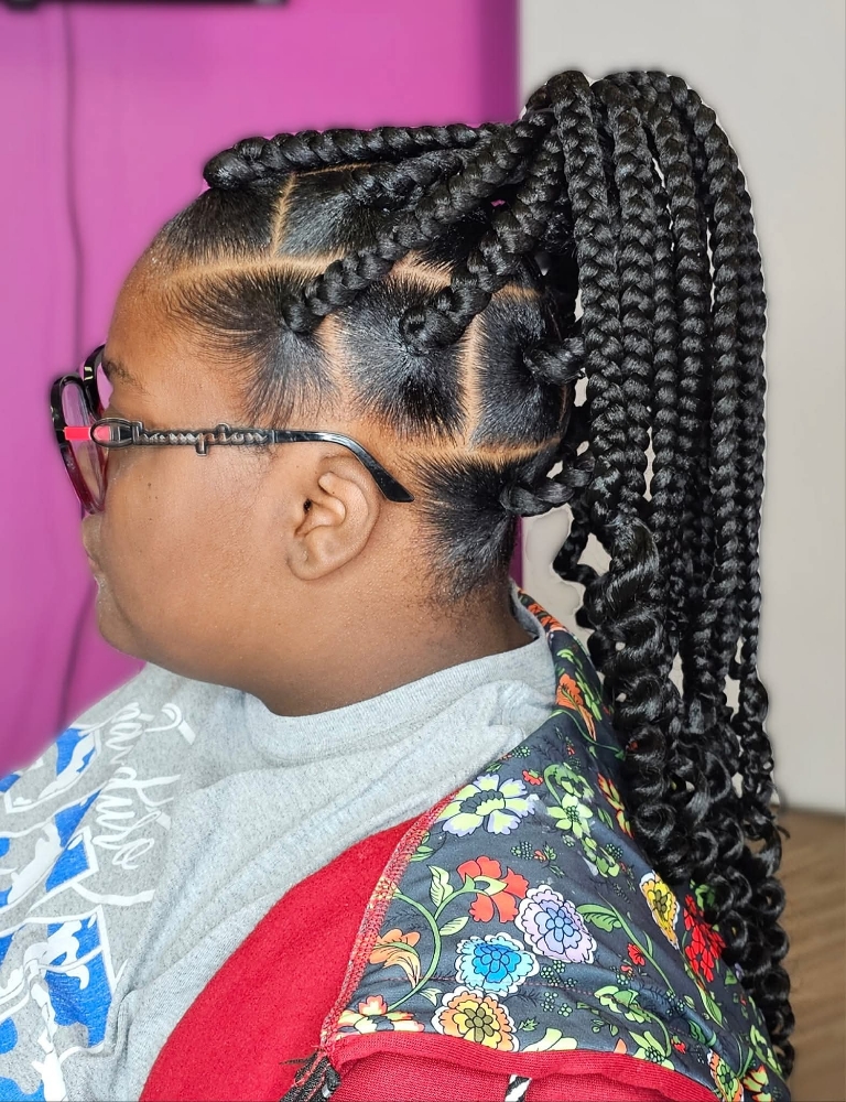 Large Boho Knotless Braids
