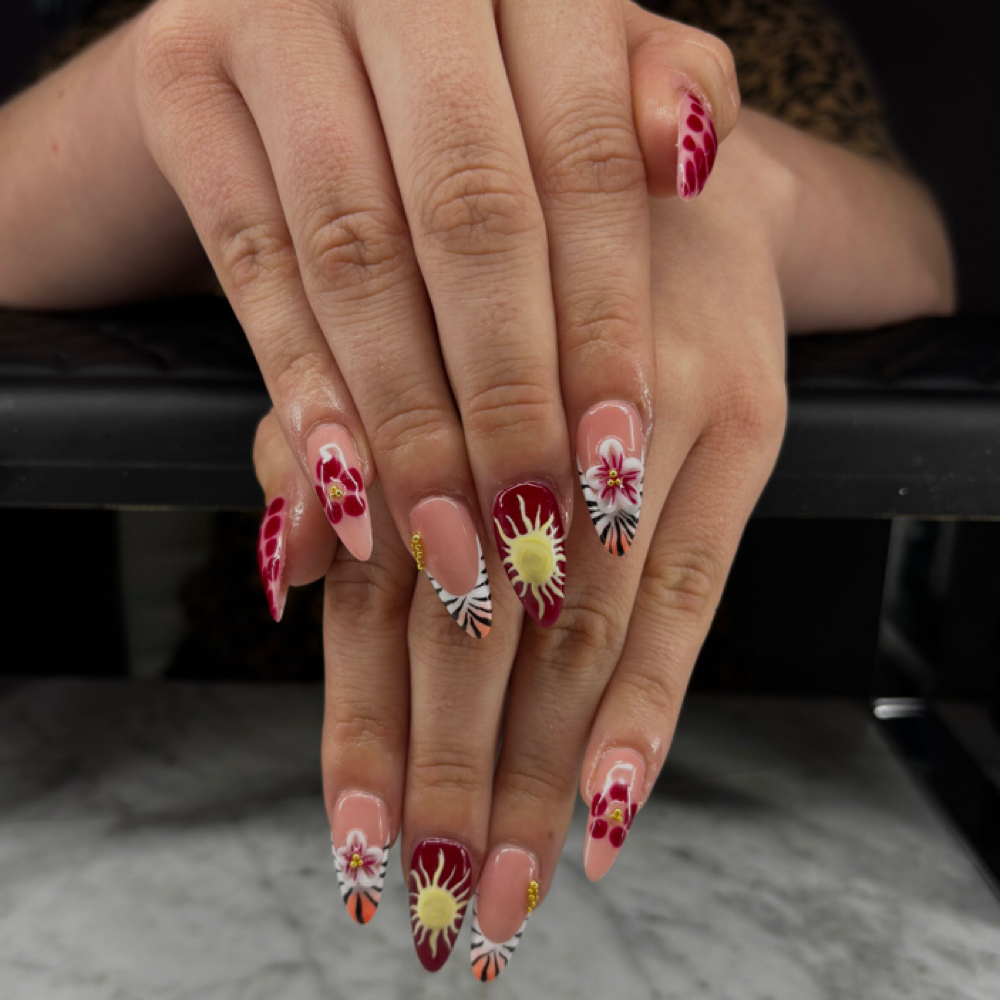 full set of designs at Acrylic Tips By Adriana in Franklinville, NJ