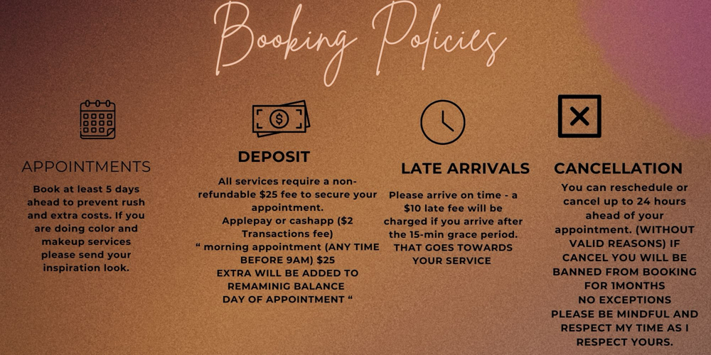 BOOKING POLICY PAYMENT