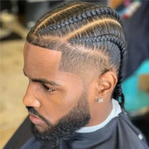 Natural Hair Cornrows at Hollywood Soul Salon Ouchlesshairbraiding in San Diego, CA
