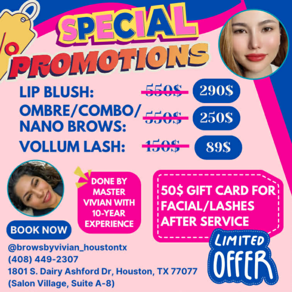 Ombre/Nano/Combo Brows: Promotion