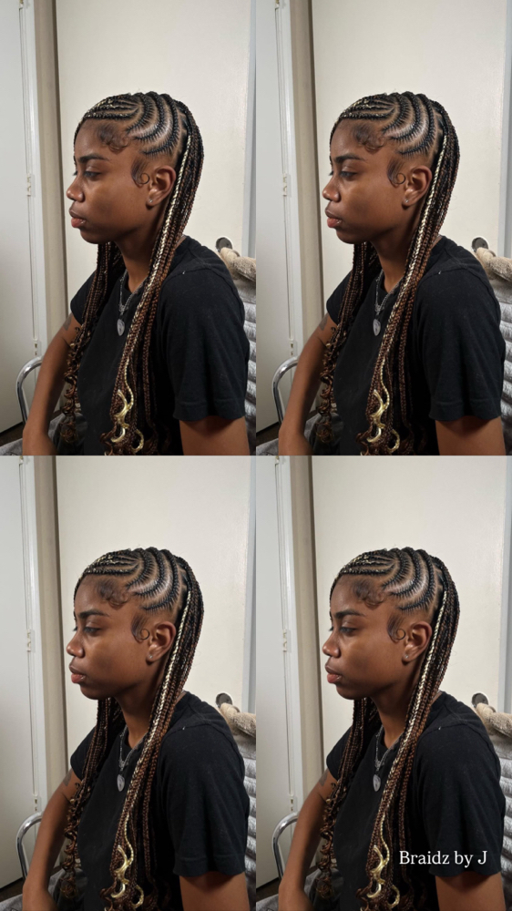 Fulani Braids at BraidzbyJ in Abilene, TX