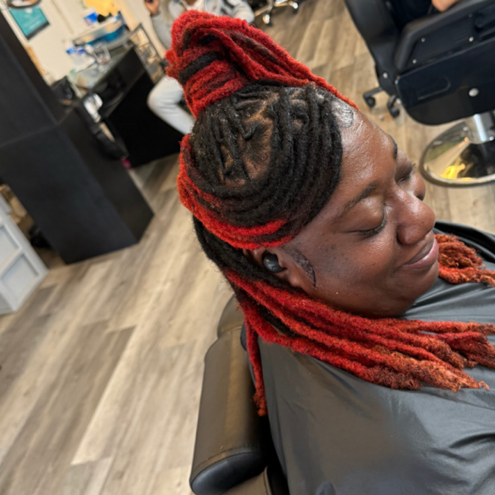 Ombre Balayage + Style at Locs  by queen in Cleveland, OH