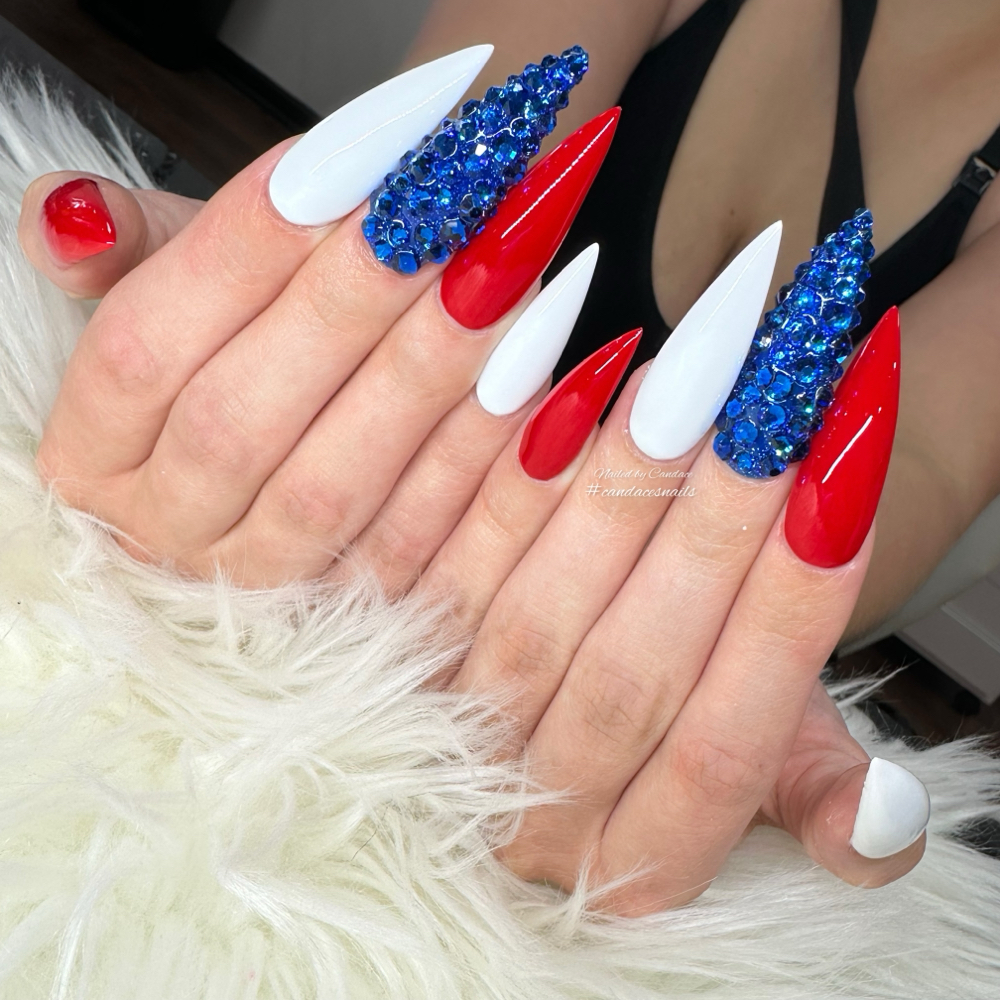 XL Acrylic Full Set With Simple Art