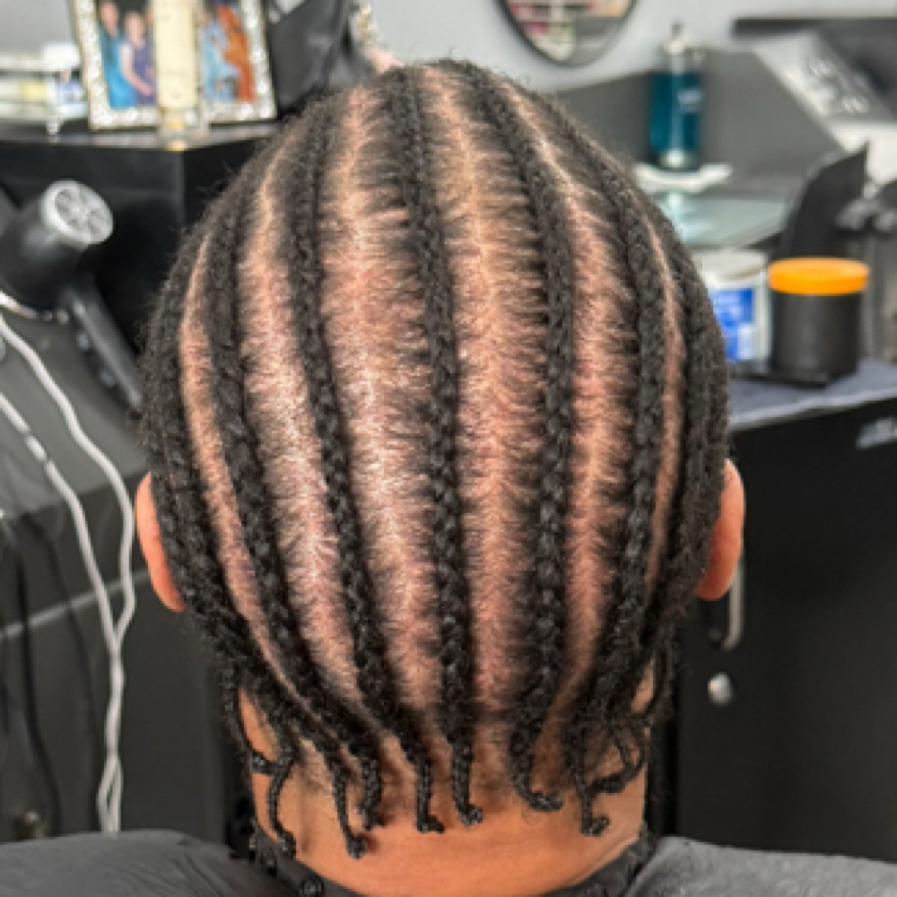 Thin Hair Straightback Cornrows at Nini braids at TL Design in Beaverton, OR
