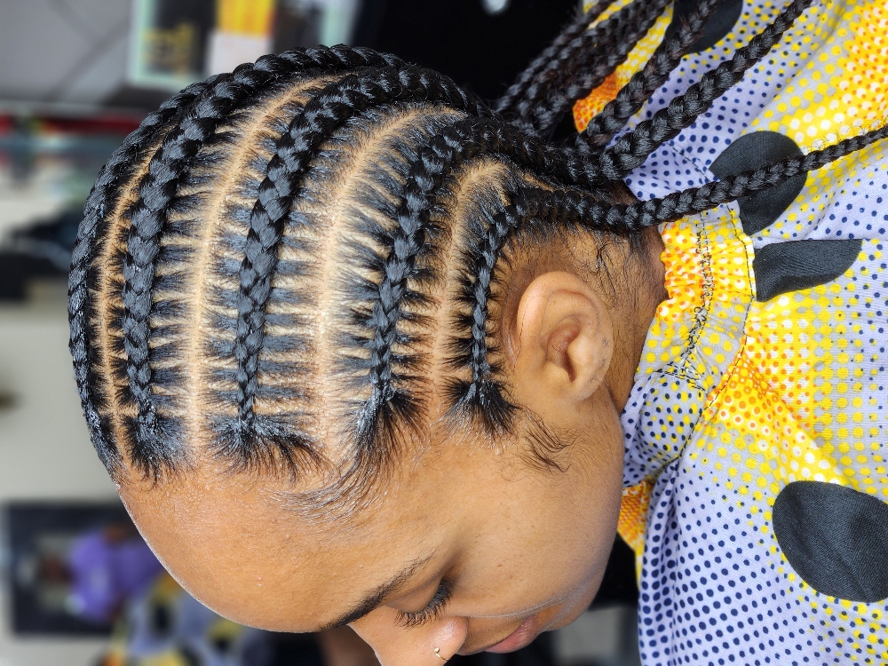 Stitch Cornrows at MaryamuAfricanbraids in Newark, NJ