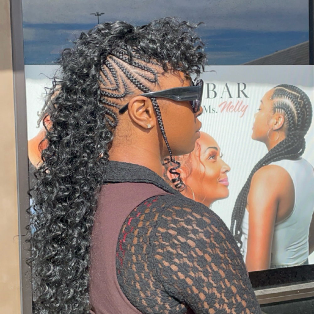 Braided Mohawk Quickweave at The Genie Experience in Dallas, TX