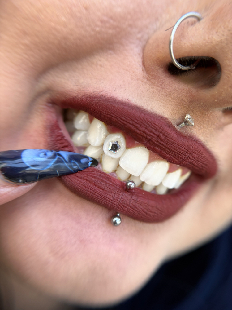 Single Tooth Gem Charm